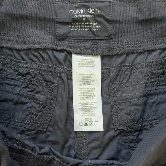 Calvin Klein Performance Cargo Capri Navy Drawstring Tapered Leg Pants Size M - Picture 6 of 6